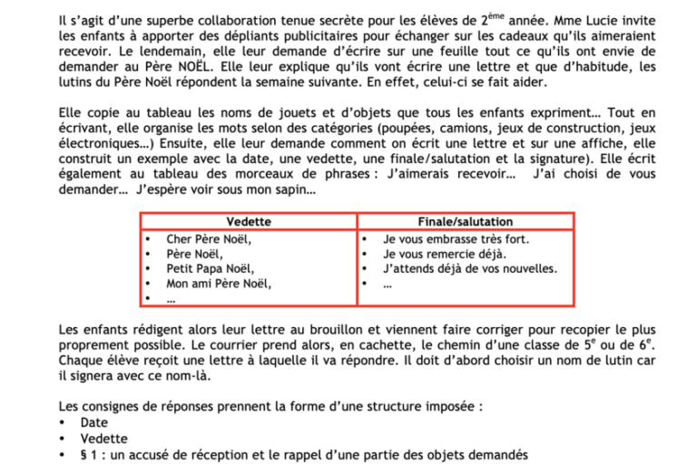 activité "écrire à saint-nicolas"