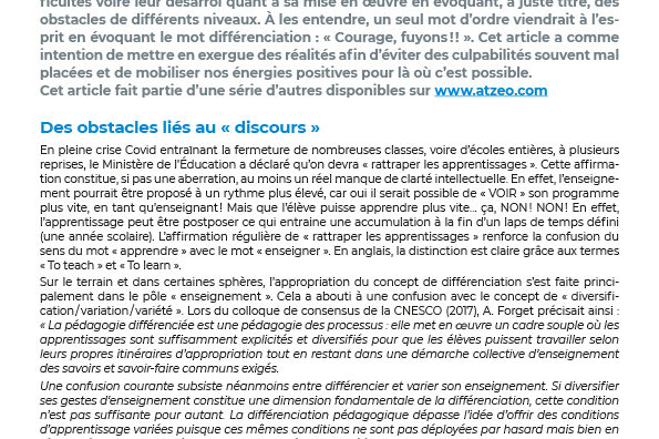 Pourquoi est-ce une telle galère de différencier dans ma classe ?