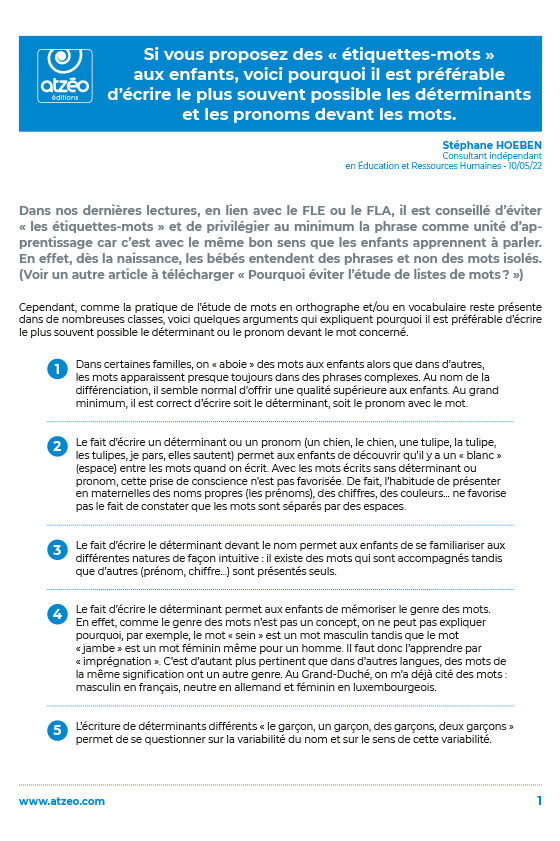 Article Déterminants