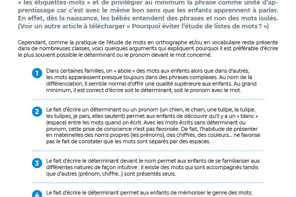 Article Déterminants