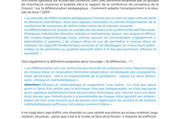 La différenciation avec les cartes Calcul'As