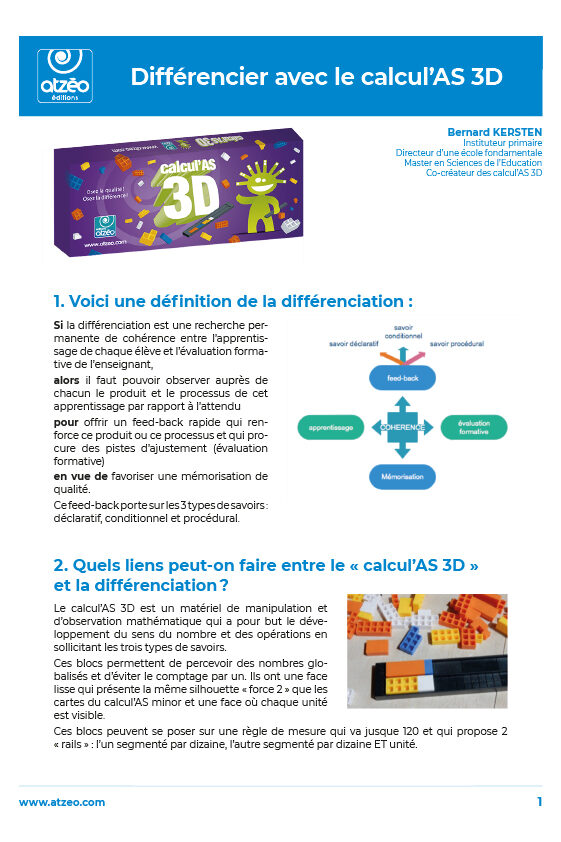 Différencier avec le CalculAs3D