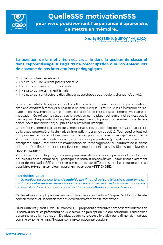 Quelles motivations…