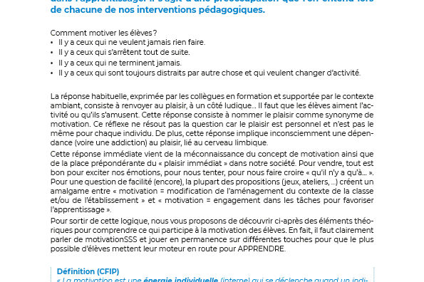 Quelles motivations…