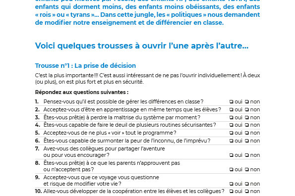 Quelles trousses à outils…