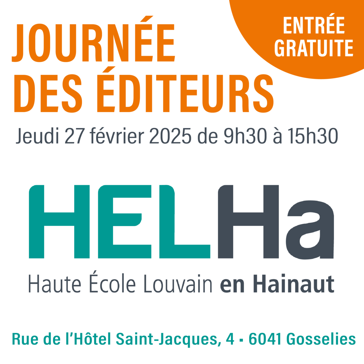 Journée des éditeurs HELHA Gosselies