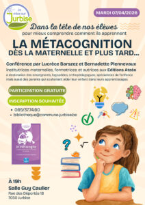 Je métacogite - 1 Affiche Conférence "La métacognition…"