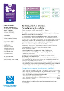 Fiche Je découvre l'enseignement explicite